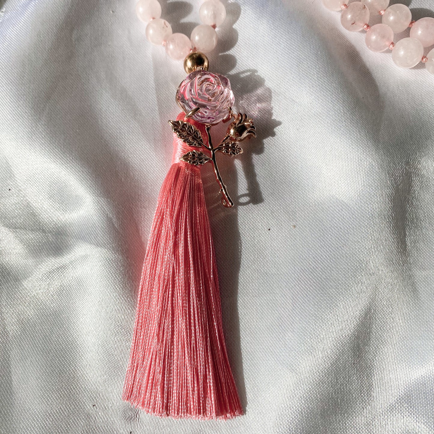 Japamala Cuarzo Rosa