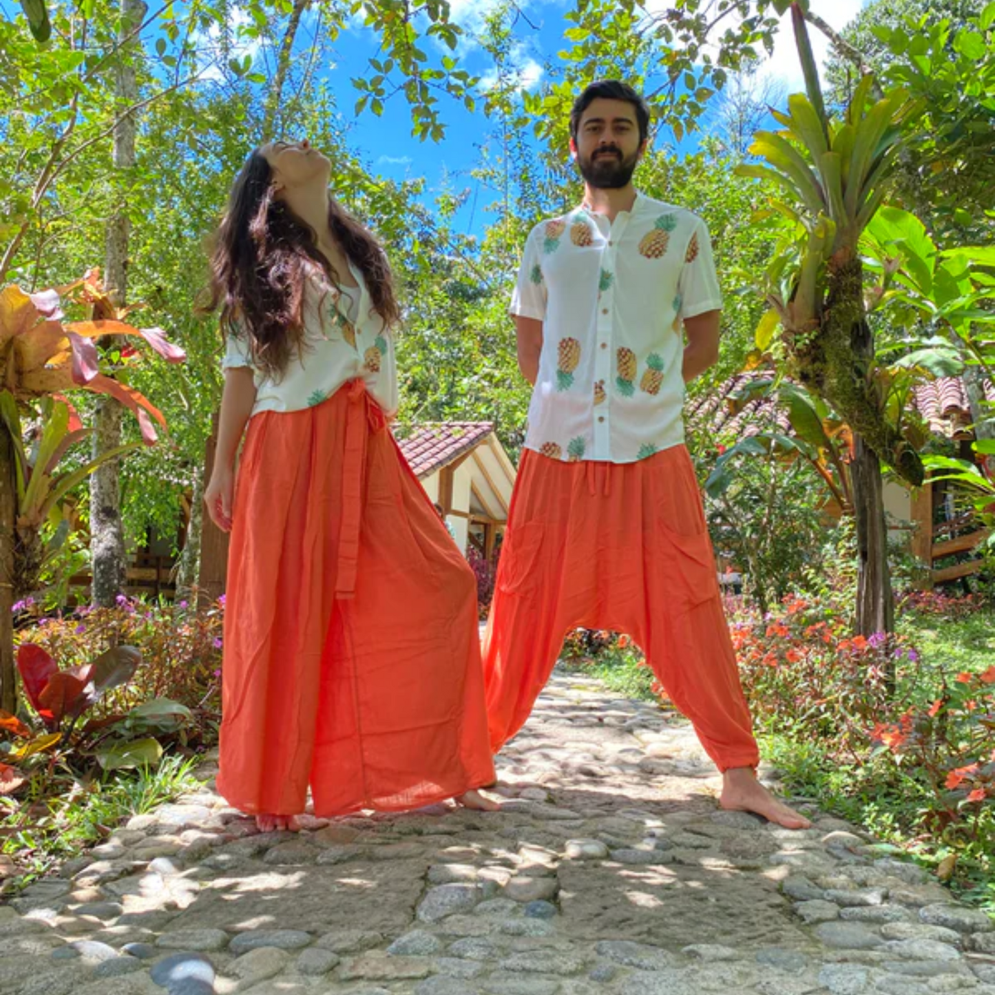Pantalón Aladino Harem Coralino