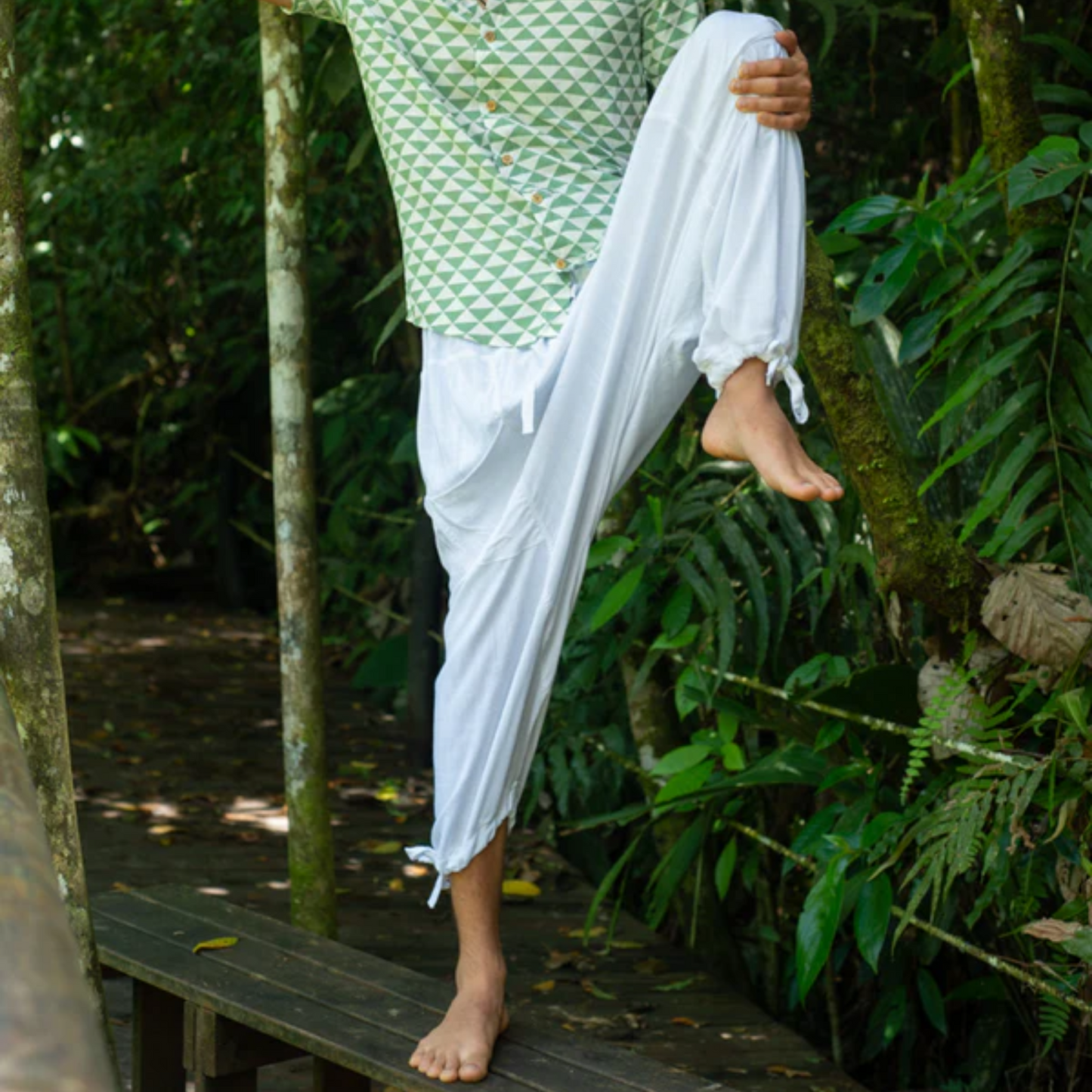 Pantalón Aladino Harem Blanco