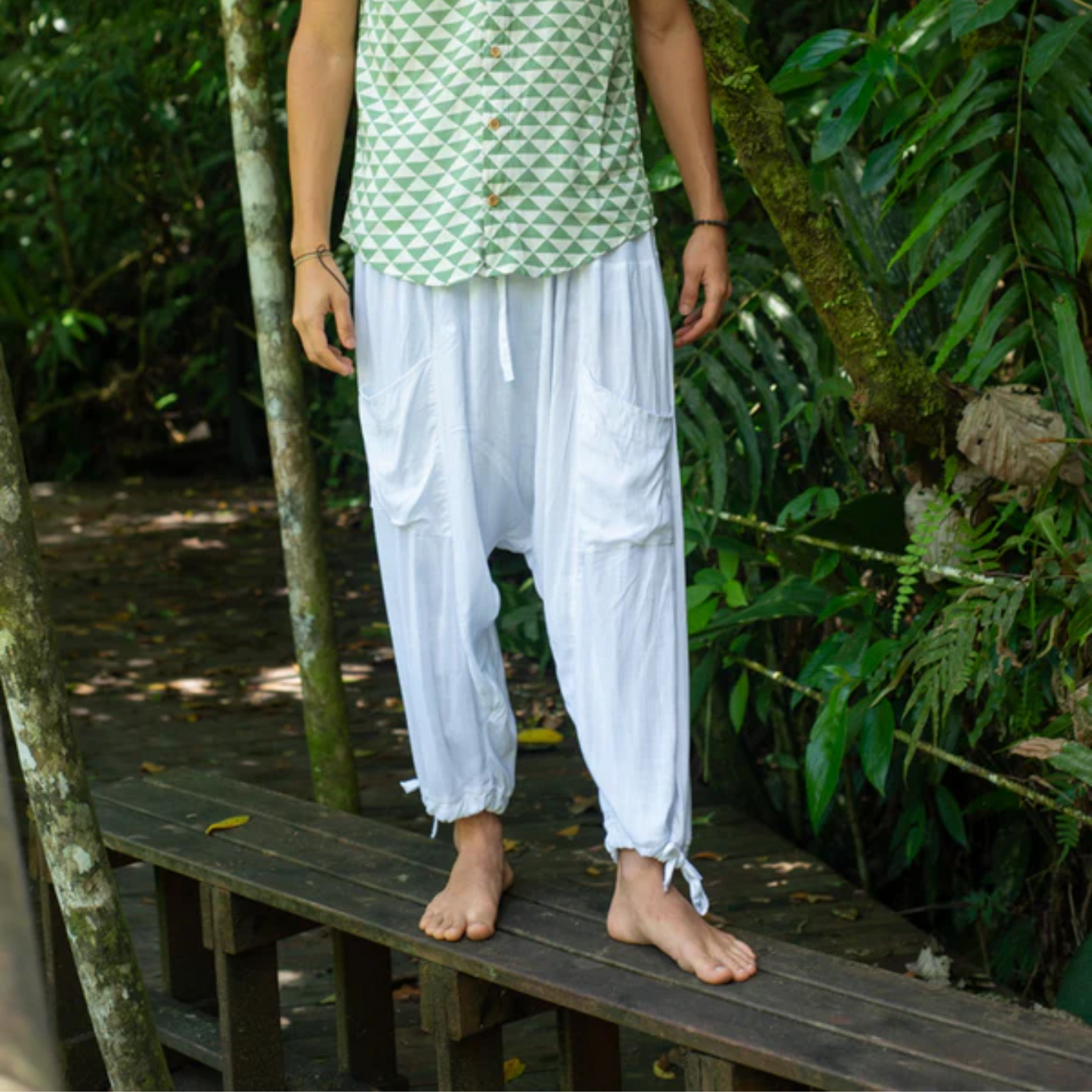 Pantalón Aladino Harem Blanco