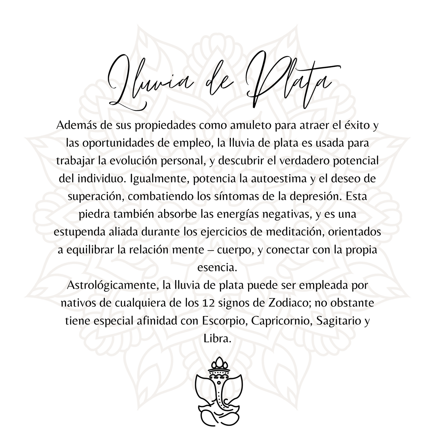 Japamala Lluvia de plata