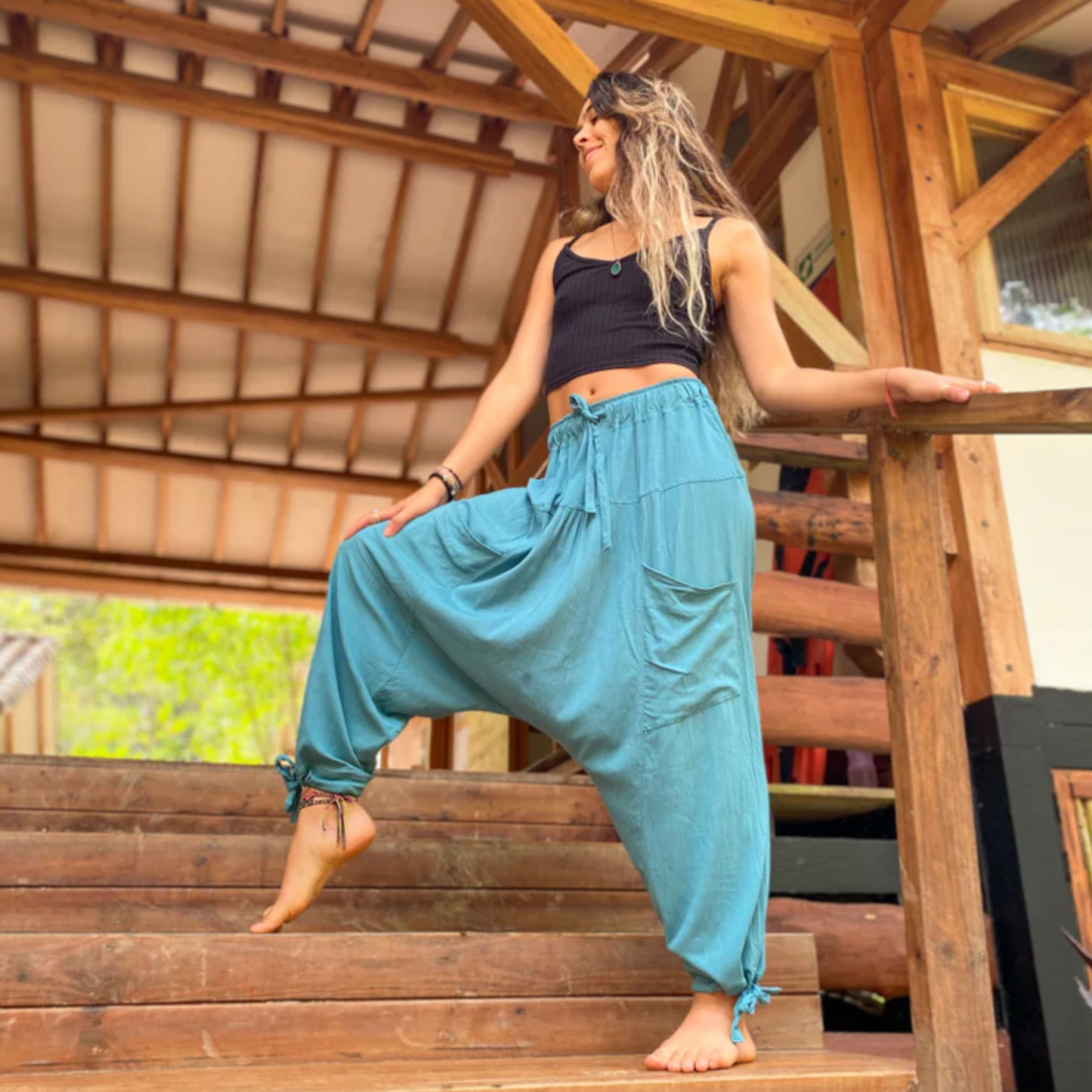 Pantalón Aladino Harem Jade