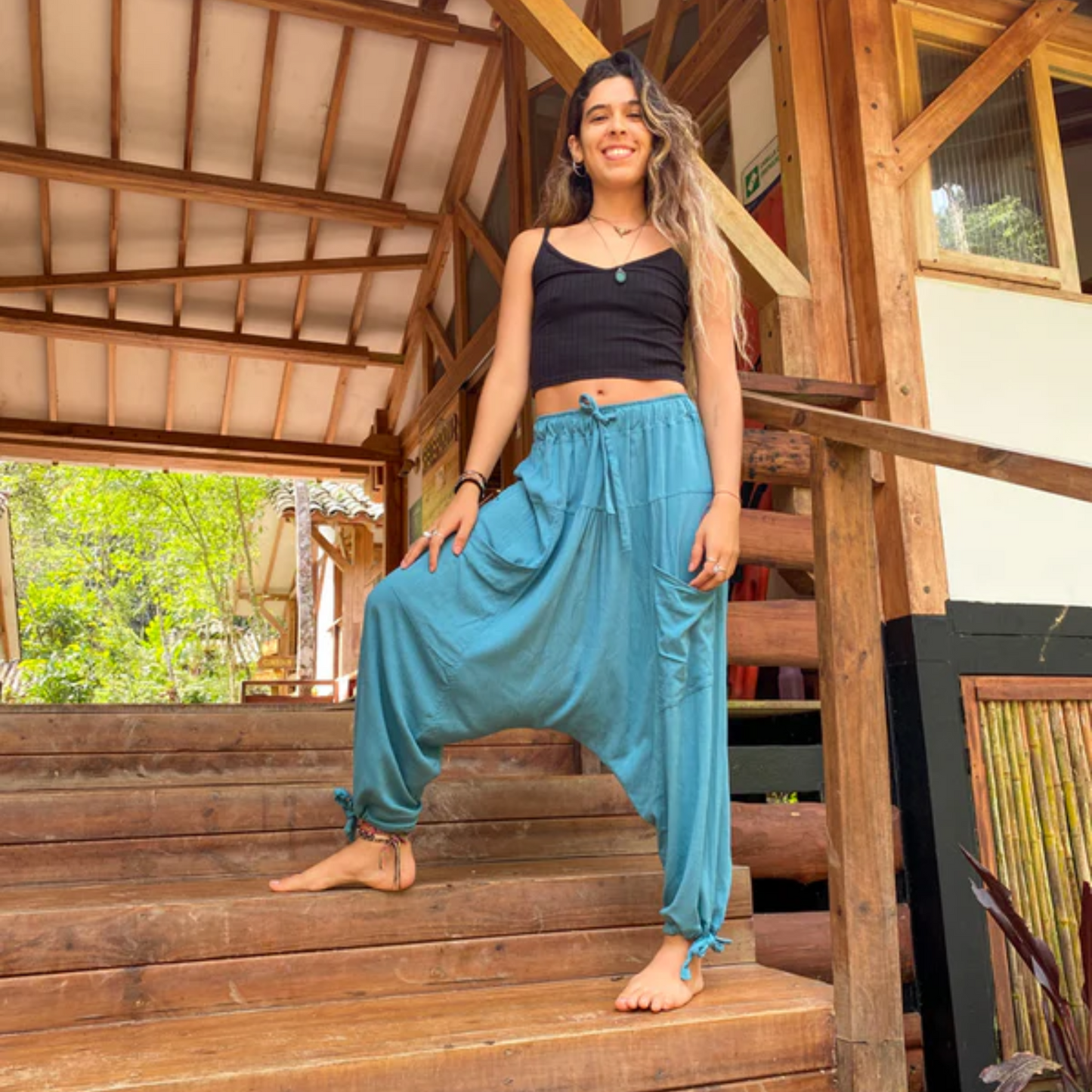 Pantalón Aladino Harem Jade