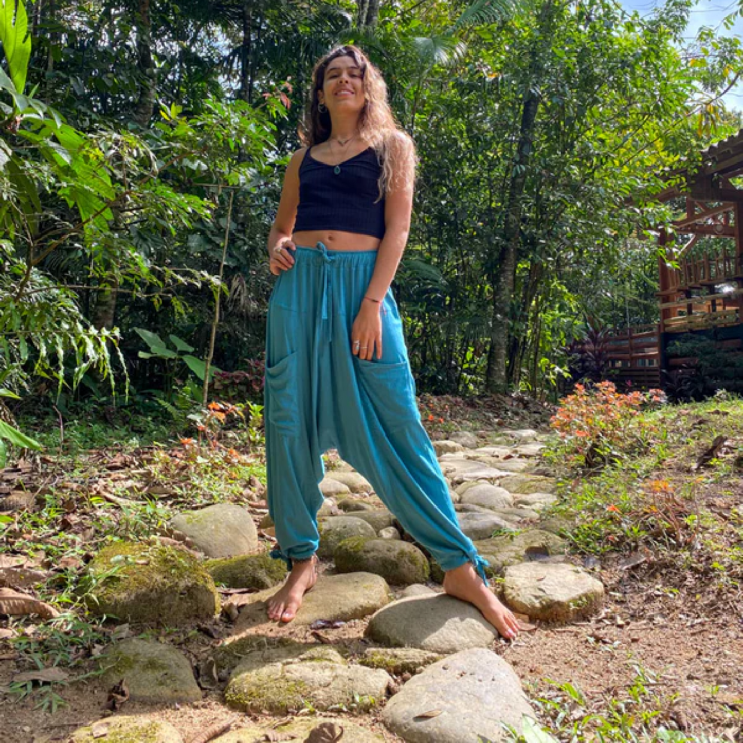 Pantalón Aladino Harem Jade