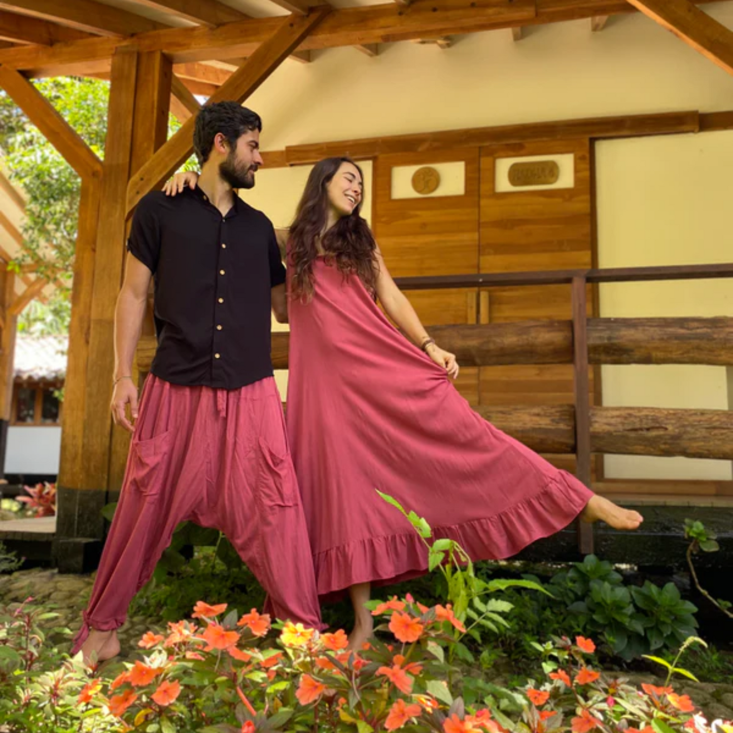 Pantalón Aladino Harem Frambuesa