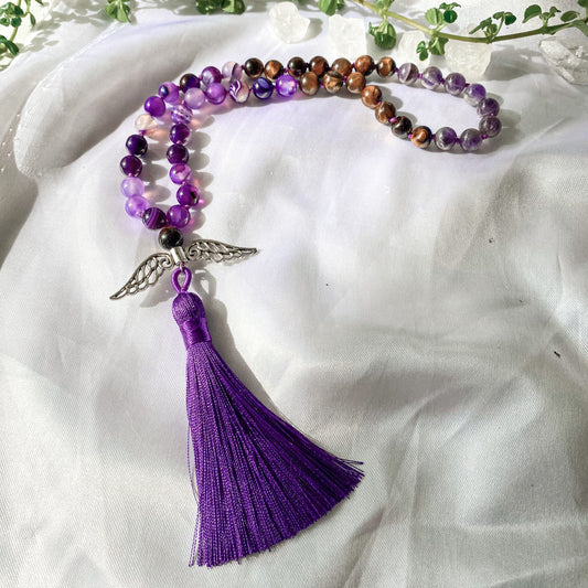 Códigos Sagrados Ágata Morada y Ojo de Tigre